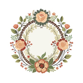 Beautiful Floral Frame Border Illustration vector
