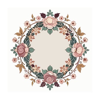 Beautiful Floral Frame Border Illustration vector