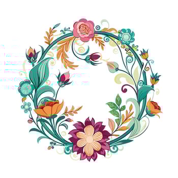 Beautiful Floral Frame Border Illustration vector