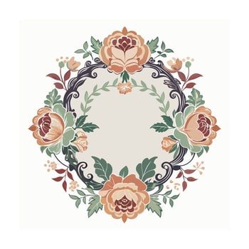 Beautiful Floral Frame Border Illustration vector