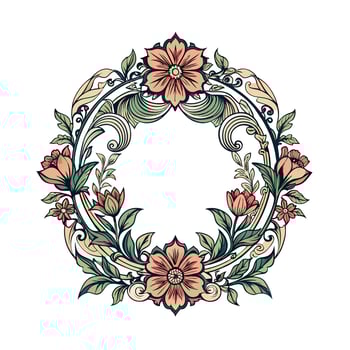 Beautiful Floral Frame Border Illustration vector