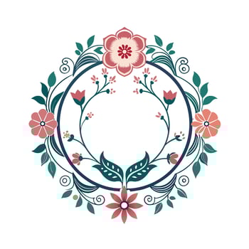 Beautiful Floral Frame Border Illustration vector