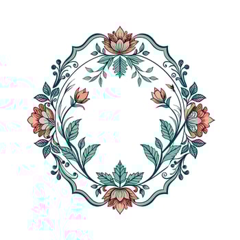 Beautiful Floral Frame Border Illustration vector