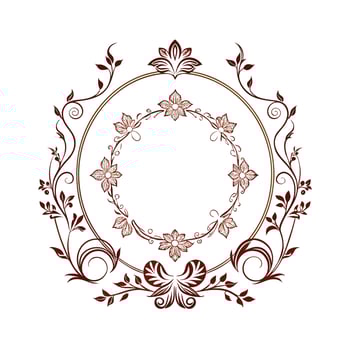 Beautiful Floral Frame Border Illustration vector