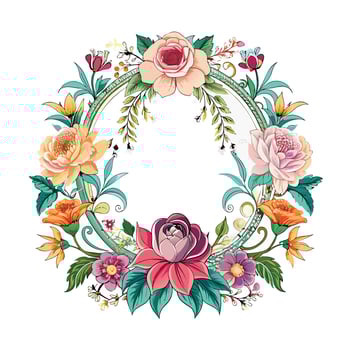 Beautiful Floral Frame Border Illustration vector