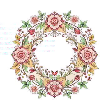 Beautiful Floral Frame Border Illustration vector