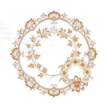 Beautiful Floral Frame Border Illustration vector