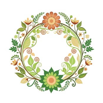 Beautiful Floral Frame Border Illustration vector