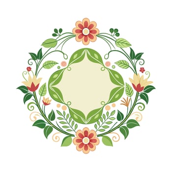Beautiful Floral Frame Border Illustration vector