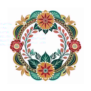 Beautiful Floral Frame Border Illustration vector