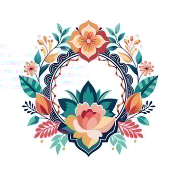 Beautiful Floral Frame Border Illustration vector