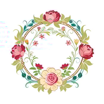 Beautiful Floral Frame Border Illustration vector