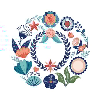 Beautiful Floral Frame Border Illustration vector