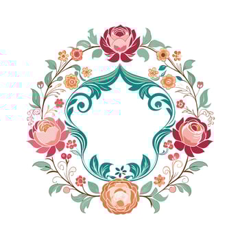 Beautiful Floral Frame Border Illustration vector