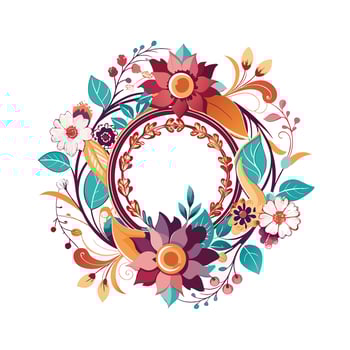 Beautiful Floral Frame Border Illustration vector