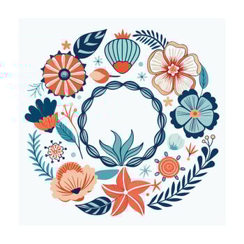 Beautiful Floral Frame Border Illustration vector