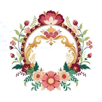 Beautiful Floral Frame Border Illustration vector