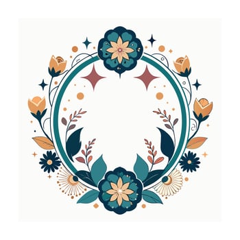 Beautiful Floral Frame Border Illustration vector