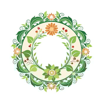 Beautiful Floral Frame Border Illustration vector