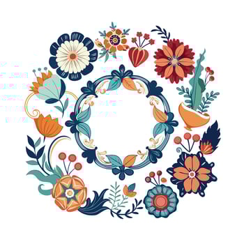 Beautiful Floral Frame Border Illustration vector