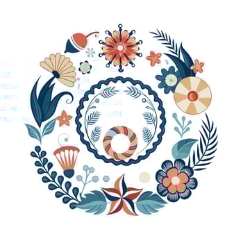 Beautiful Floral Frame Border Illustration vector