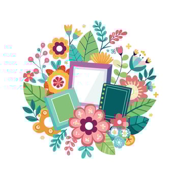 Beautiful Floral Frame Border Illustration vector
