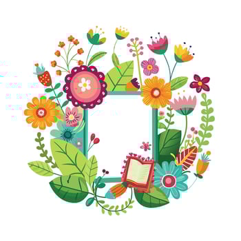 Beautiful Floral Frame Border Illustration vector