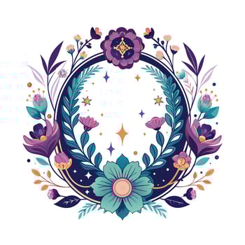 Beautiful Floral Frame Border Illustration vector