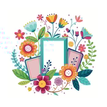 Beautiful Floral Frame Border Illustration vector