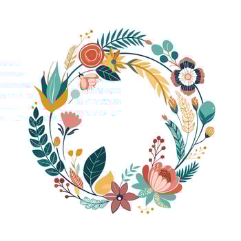Beautiful Floral Frame Border Illustration vector