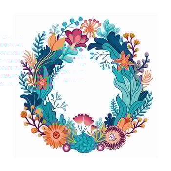 Beautiful Floral Frame Border Illustration vector