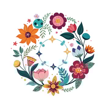 Beautiful Floral Frame Border Illustration vector