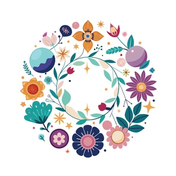 Beautiful Floral Frame Border Illustration vector