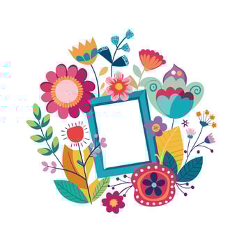 Beautiful Floral Frame Border Illustration vector