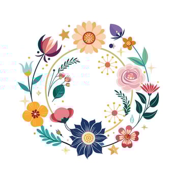 Beautiful Floral Frame Border Illustration vector