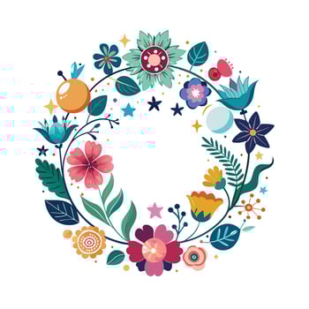 Beautiful Floral Frame Border Illustration vector
