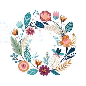 Beautiful Floral Frame Border Illustration vector