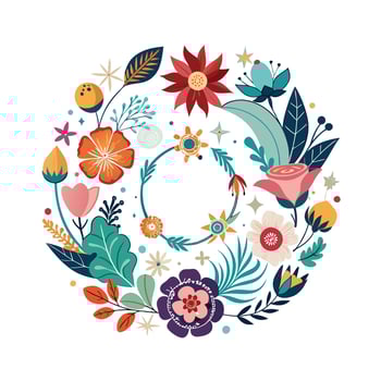 Beautiful Floral Frame Border Illustration vector