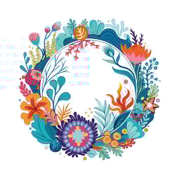 Beautiful Floral Frame Border Illustration vector