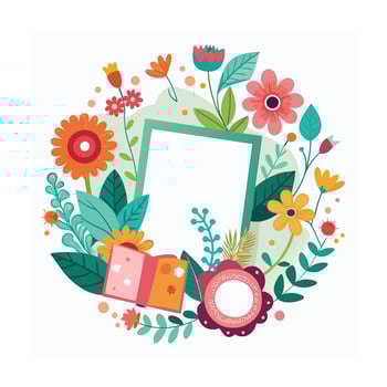 Beautiful Floral Frame Border Illustration vector