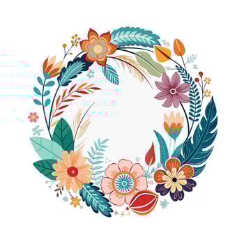 Beautiful Floral Frame Border Illustration vector