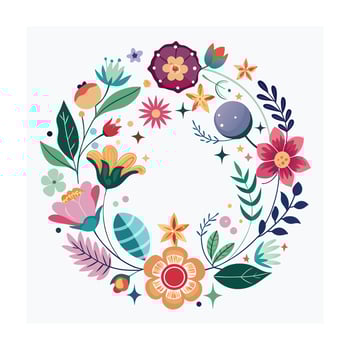 Beautiful Floral Frame Border Illustration vector