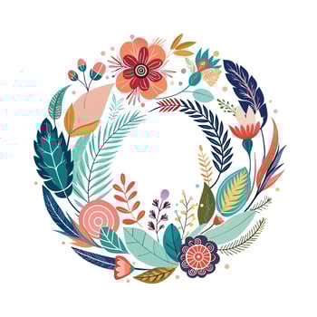 Beautiful Floral Frame Border Illustration vector