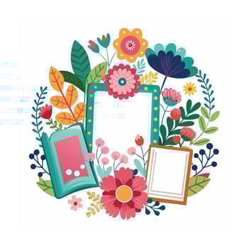 Beautiful Floral Frame Border Illustration vector