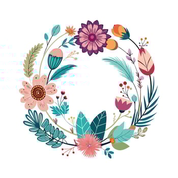 Beautiful Floral Frame Border Illustration vector