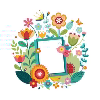 Beautiful Floral Frame Border Illustration vector