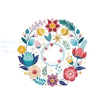 Beautiful Floral Frame Border Illustration vector