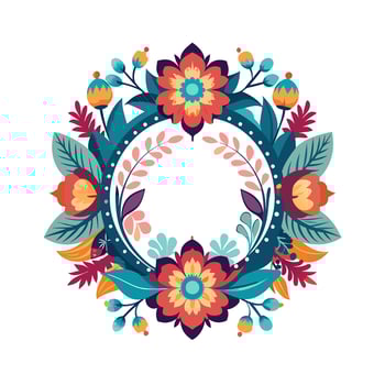 Beautiful Floral Frame Border Illustration vector