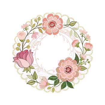 Beautiful Floral Frame Border Illustration vector