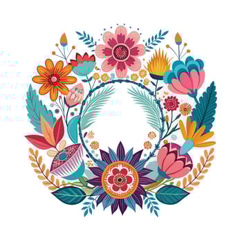 Beautiful Floral Frame Border Illustration vector